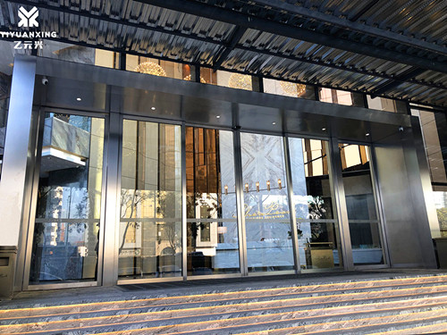 平移感應(yīng)玻璃自動門-深圳紫元園大廈案例圖片 平移感應(yīng)玻璃自動門-深圳紫元園大廈案例圖片